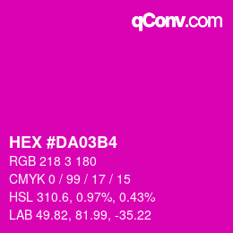 Color code: HEX #DA03B4 | qconv.com