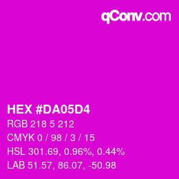Color code: HEX #DA05D4 | qconv.com