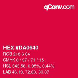 Color code: HEX #DA0640 | qconv.com