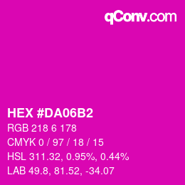 Color code: HEX #DA06B2 | qconv.com