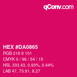 Color code: HEX #DA0865 | qconv.com