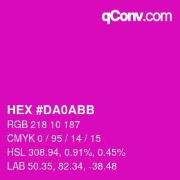 Color code: HEX #DA0ABB | qconv.com