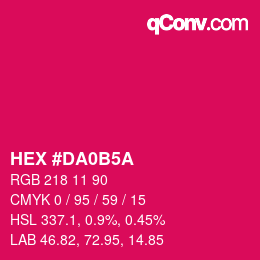 Color code: HEX #DA0B5A | qconv.com