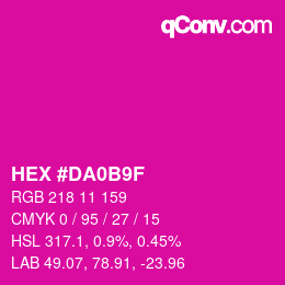 Color code: HEX #DA0B9F | qconv.com