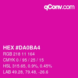 Color code: HEX #DA0BA4 | qconv.com