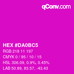 Color code: HEX #DA0BC5 | qconv.com