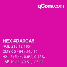 Color code: HEX #DA0CA5 | qconv.com