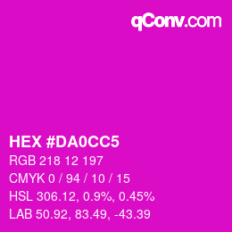 Color code: HEX #DA0CC5 | qconv.com