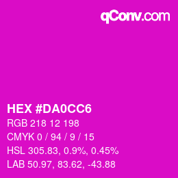 Color code: HEX #DA0CC6 | qconv.com