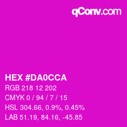 Color code: HEX #DA0CCA | qconv.com