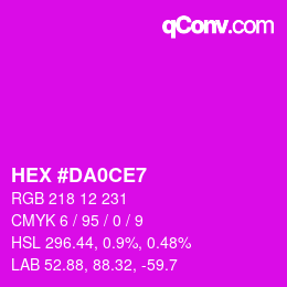 Color code: HEX #DA0CE7 | qconv.com