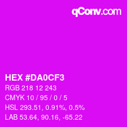 カラーコード: HEX #DA0CF3 | qconv.com