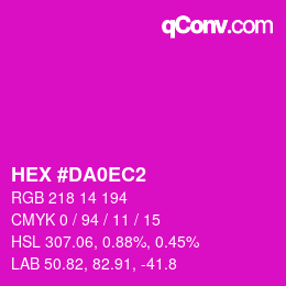 カラーコード: HEX #DA0EC2 | qconv.com