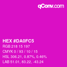 Color code: HEX #DA0FC5 | qconv.com