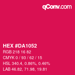 Color code: HEX #DA1052 | qconv.com