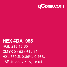 Color code: HEX #DA1055 | qconv.com