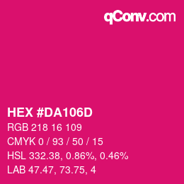 Color code: HEX #DA106D | qconv.com