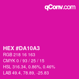 Color code: HEX #DA10A3 | qconv.com