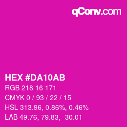 Color code: HEX #DA10AB | qconv.com