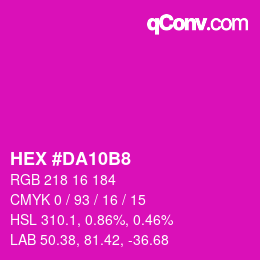 Color code: HEX #DA10B8 | qconv.com