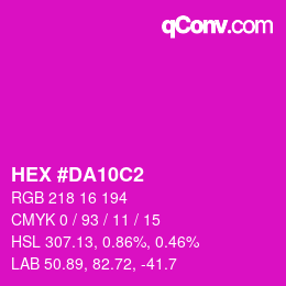 Color code: HEX #DA10C2 | qconv.com