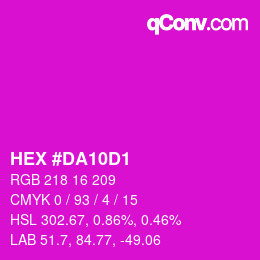 Color code: HEX #DA10D1 | qconv.com
