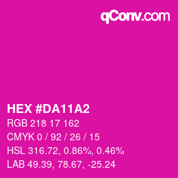 Color code: HEX #DA11A2 | qconv.com