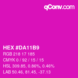 Color code: HEX #DA11B9 | qconv.com