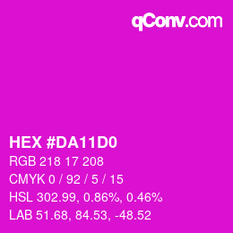 Color code: HEX #DA11D0 | qconv.com