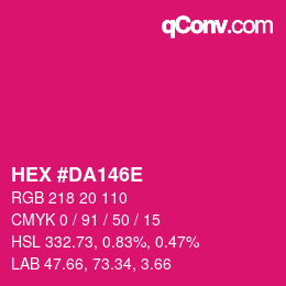 Color code: HEX #DA146E | qconv.com