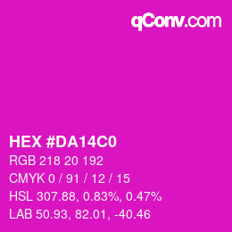 Color code: HEX #DA14C0 | qconv.com