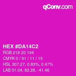 Color code: HEX #DA14C2 | qconv.com