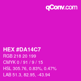 Color code: HEX #DA14C7 | qconv.com