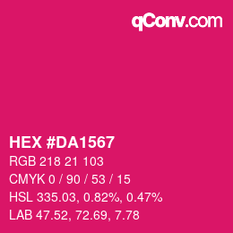 Color code: HEX #DA1567 | qconv.com