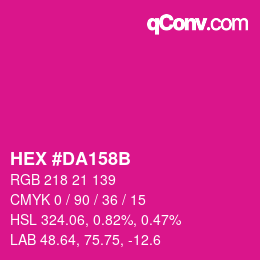 Color code: HEX #DA158B | qconv.com