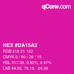 Color code: HEX #DA15A2 | qconv.com