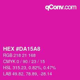 Color code: HEX #DA15A8 | qconv.com