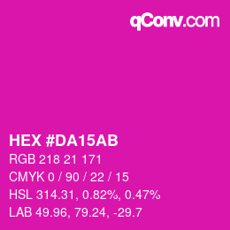 Color code: HEX #DA15AB | qconv.com