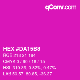 Color code: HEX #DA15B8 | qconv.com