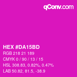 Color code: HEX #DA15BD | qconv.com