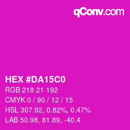 Color code: HEX #DA15C0 | qconv.com