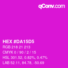 Color code: HEX #DA15D5 | qconv.com