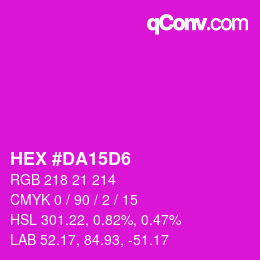 Color code: HEX #DA15D6 | qconv.com