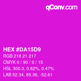 Color code: HEX #DA15D9 | qconv.com