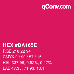 Color code: HEX #DA165E | qconv.com