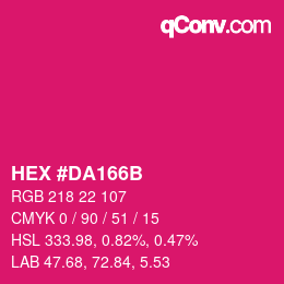 Color code: HEX #DA166B | qconv.com