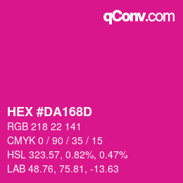 Color code: HEX #DA168D | qconv.com