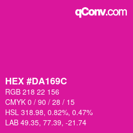 Color code: HEX #DA169C | qconv.com