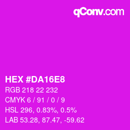 Color code: HEX #DA16E8 | qconv.com