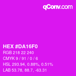 Color code: HEX #DA16F0 | qconv.com
